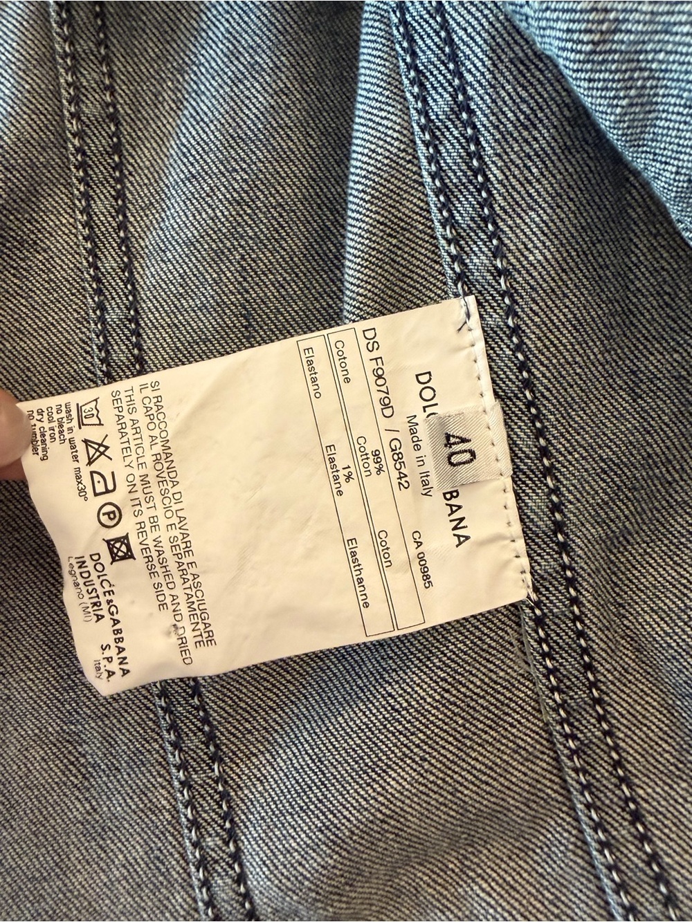 Dolce & Gabbana Blue Denim Jacket - Picture 6 of 7